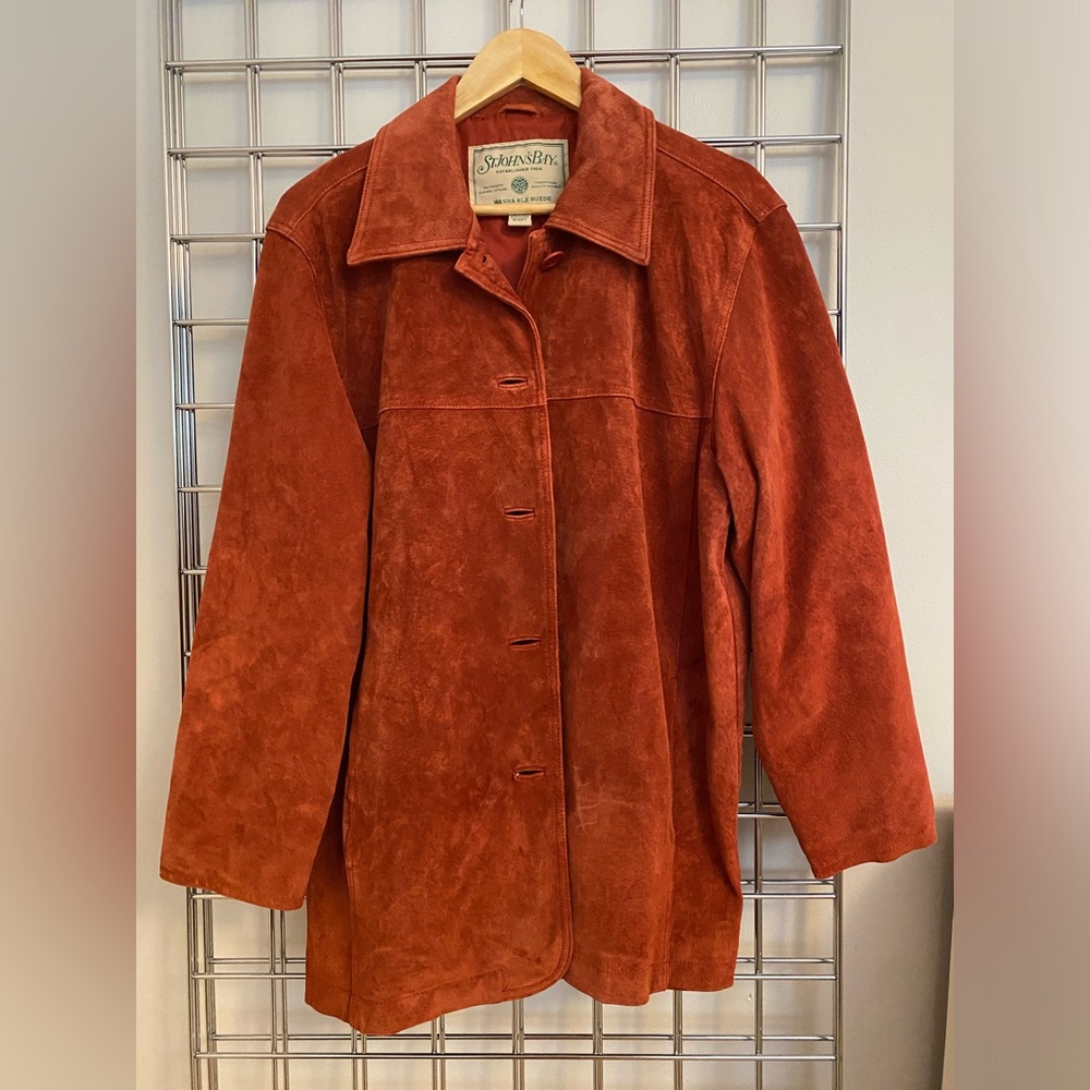 Vintage St John’s Bay washable suede jacket